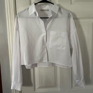 Abercrombie & Fitch cropped White Shirt size XS